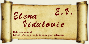 Elena Vidulović vizit kartica